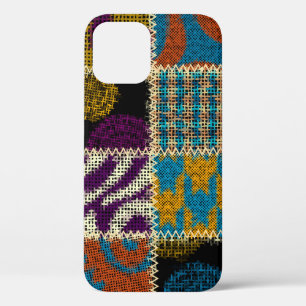 Funda Para iPhone 12 Patrón sin inconvenientes de lienzo duro en mosaic