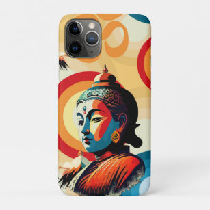 Funda Para iPhone 11 Pro Patrón sin problemas de arte pop de Buda Lord Retr