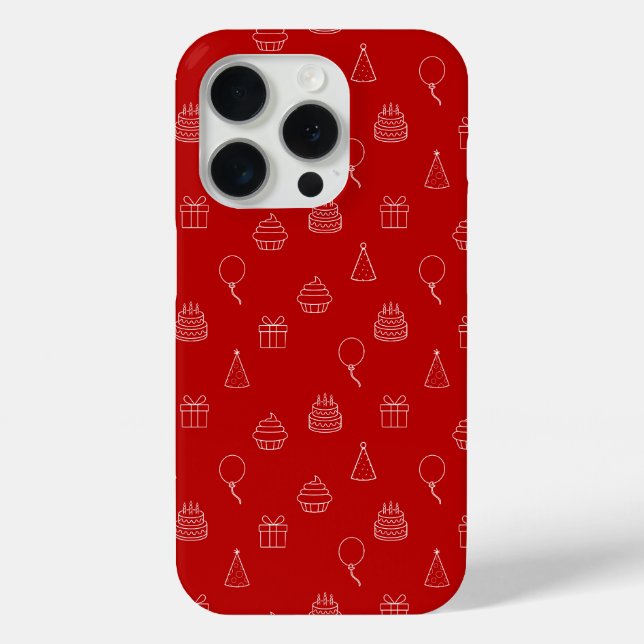 Funda De Case-Mate Para iPhone Patrón sin problemas de la fiesta de cumpleaños (Reverso )