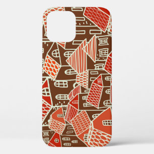 Funda Para iPhone 12 Patrón sin problemas de los edificios de la ciudad