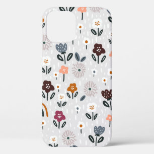Funda Para iPhone 12 Patrón sin soldadura con arcos florales y arcos de