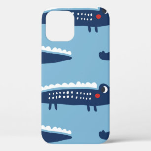 Funda Para iPhone 12 Patrón sin soldadura con cocodrilos
