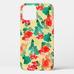 Funda Para iPhone 12 Patrón sin soldadura con flores abstractas dibujad