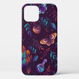 Funda Para iPhone 12 Patrón sin soldadura con mariposa espacial, crista