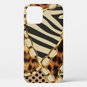 Funda Para iPhone 12 Patrón sin soldadura de impresión de animales leop
