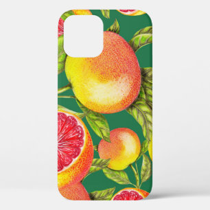 Funda Para iPhone 12 Patrón sin soldadura de los pomelos dibujados a ma