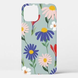 Funda Para iPhone 12 Patrón sin soldadura de resorte abstracto con fluj