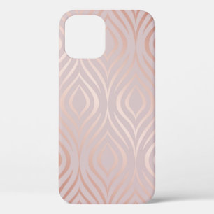 Funda Para iPhone 12 Patrón sin soldadura geométrico de oro Rosa