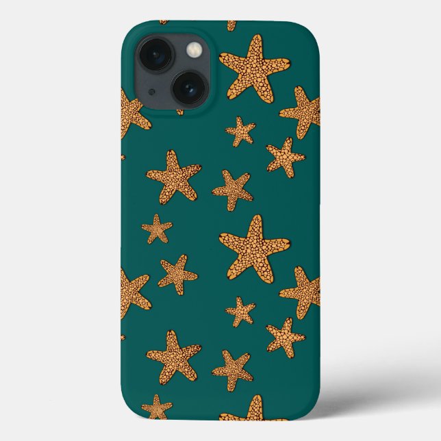 Funda De Case-Mate Para iPhone Patrón Starfish Naranja (Reverso)