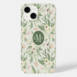 Funda Para iPhone 14 De Case-Mate Patrón suave de flores de jardín verde