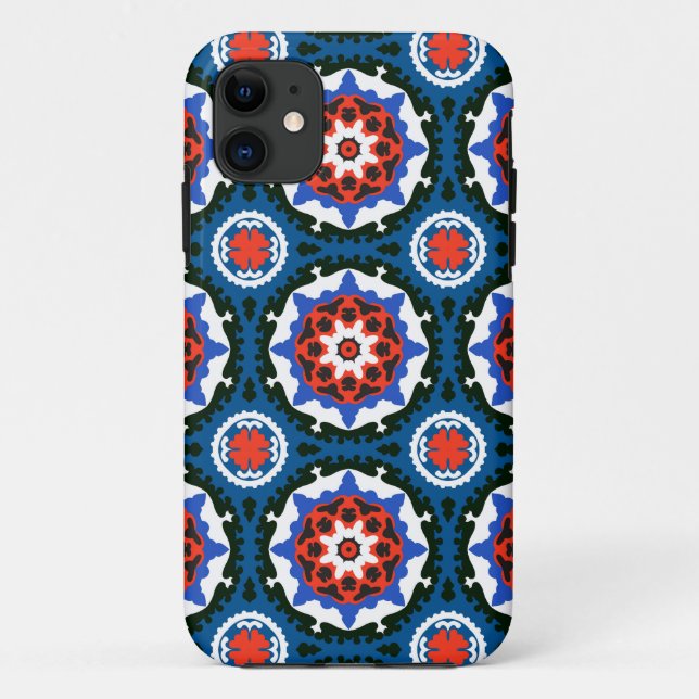 Funda De Case-Mate Para iPhone Patrón Suzani con ornamento audaz (Reverso)