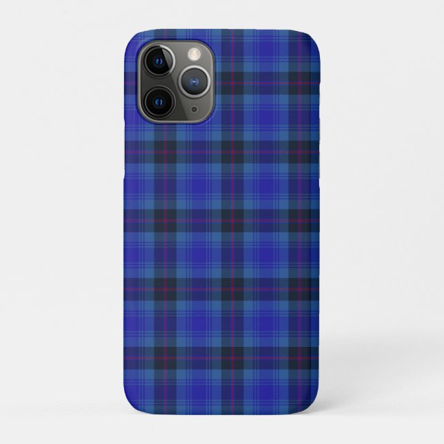 Funda De Case-Mate Para iPhone Patrón Tartán de la Marina de los Cerezos (Reverso)