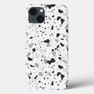 Funda Para iPhone 13 Patrón Terrazo monocromático