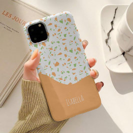 Funda Para iPhone 14 De Case-Mate Patrón Terrazzo Naranja brillante y lindo