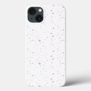 Funda Para iPhone 13 Patrón Terrazzo Neutral Natural Elegante