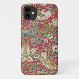 Funda Para iPhone 11 Patrón textil William Morris Strawberry Thief
