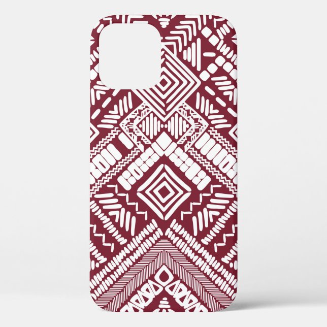 Funda De Case-Mate Para iPhone Patrón transparente azteca (Reverso )