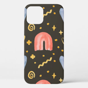 Funda Para iPhone 12 Patrón transparente de acuarela abstracta, barrido