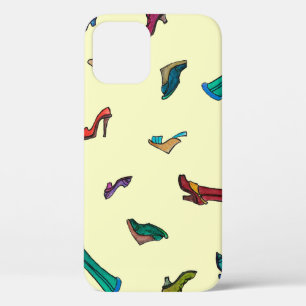 Funda Para iPhone 12 Patrón transparente de acuarela de zapatos
