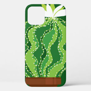 Funda Para iPhone 12 Patrón transparente de cactus verdes abstractos