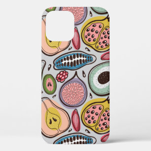 Funda Para iPhone 12 Patrón transparente de frutas