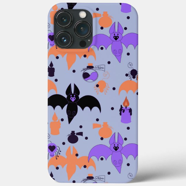Funda De Case-Mate Para iPhone Patrón transparente de Halloween (Reverso )