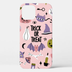 Funda Para iPhone 12 Patrón transparente de Halloween con auto lindo di