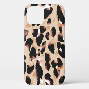 Funda Para iPhone 12 Patrón transparente de impresión leopardo