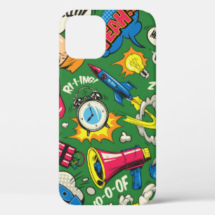 Funda Para iPhone 12 Patrón transparente y colorido del arte pop con l