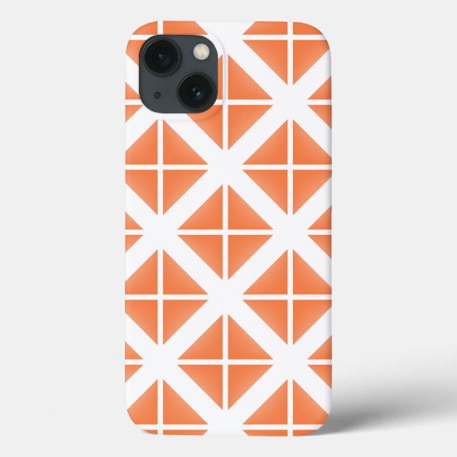 Funda De Case-Mate Para iPhone Patrón triangular de moda naranja (Reverso)