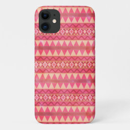Funda Para iPhone 11 Patrón triangular rosa elegante