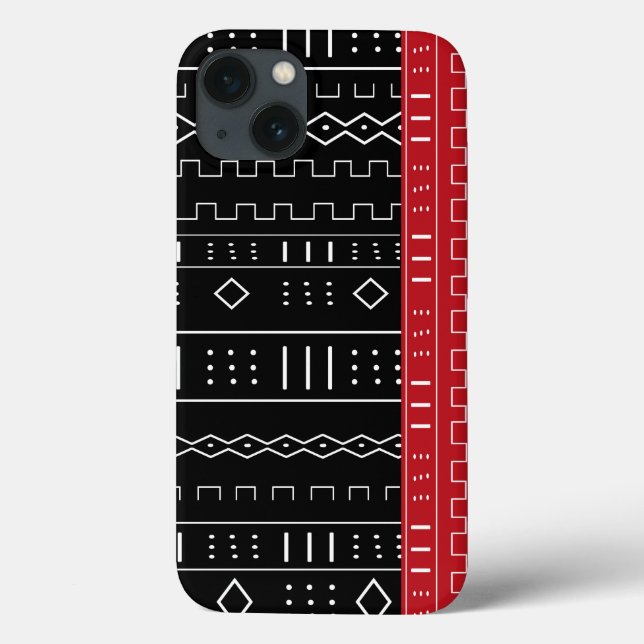 Funda De Case-Mate Para iPhone Patrón tribal africano (Reverso)
