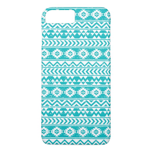 Funda De Case-Mate Para iPhone Patrón tribal azteca Verde azulado (Reverso)