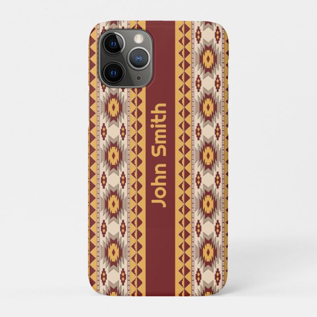 Funda De Case-Mate Para iPhone Patrón tribal del suroeste (Reverso)