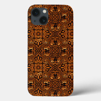 Funda Para iPhone 13 Patrón tribal en oro