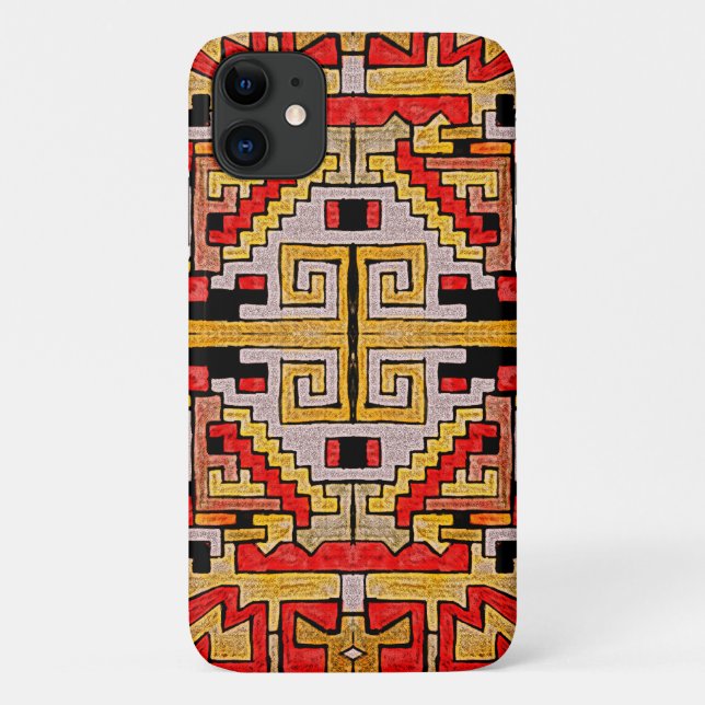 Funda De Case-Mate Para iPhone Patrón tribal/étnico geométrico (Reverso)