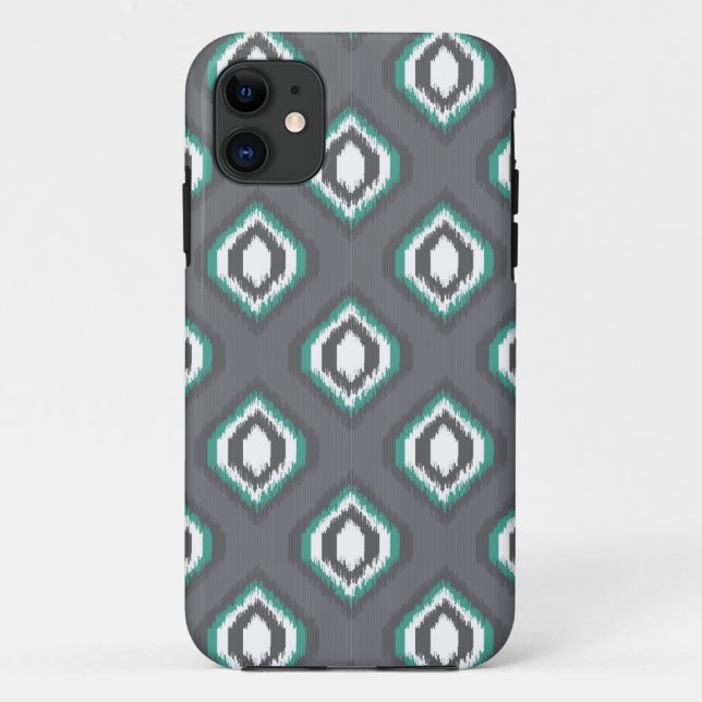 Funda De Case-Mate Para iPhone Patrón tribal geométrico retro ikat (Reverso)