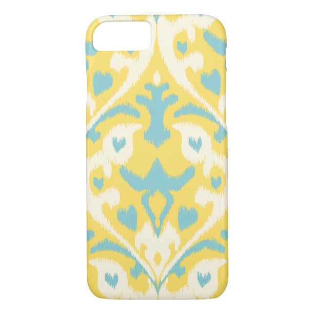 Funda De Case-Mate Para iPhone Patrón tribal verde azulado moderno (Reverso)