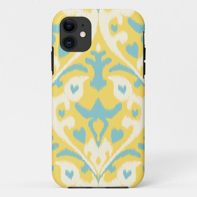 Funda De Case-Mate Para iPhone Patrón tribal verde azulado moderno de cielos amar (Reverso)