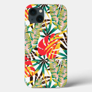Funda Para iPhone 13 Patrón tropical brillante
