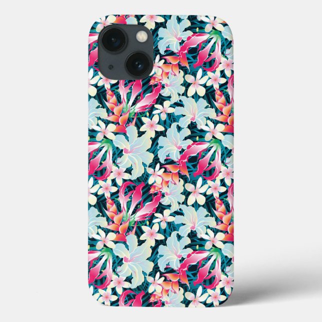Funda De Case-Mate Para iPhone Patrón tropical colorido (Reverso)