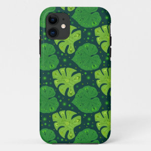 Funda Para iPhone 11 Patrón tropical con hojas de liana y monstera