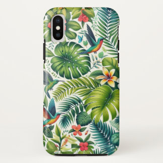 Funda Para iPhone X Patrón tropical de la brisa de la isla