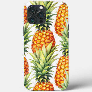 Funda Para iPhone 13 Pro Max Patrón tropical de verano de piña colorida