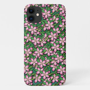 Funda Para iPhone 11 Patrón tropical floral rosa