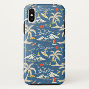 Funda Para iPhone XS Patrón Tropical Retro Surf