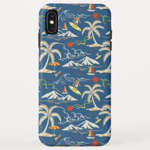 Funda Para iPhone XS Max Patrón Tropical Retro Surf
