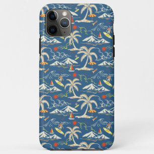 Funda Para iPhone 11 Pro Max Patrón Tropical Retro Surf