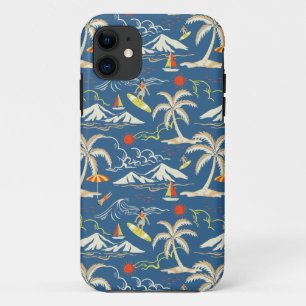 Funda Para iPhone 11 Patrón Tropical Retro Surf
