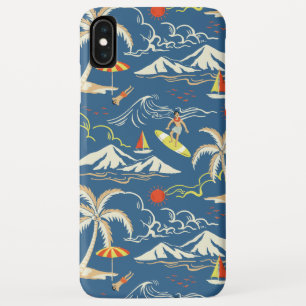 Funda Para iPhone XS Max Patrón Tropical Retro Surf